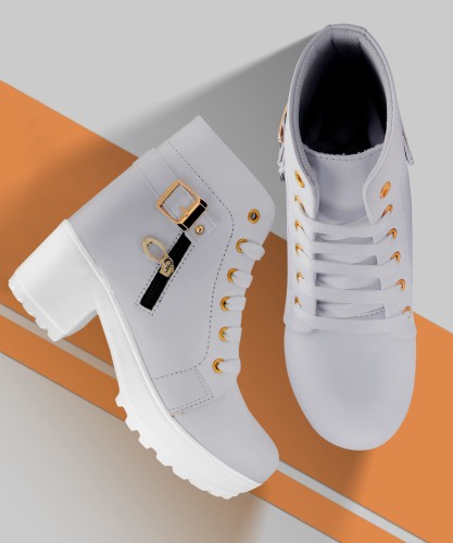 Buy AIN'T YOUR REGULAR WHITE-GREY, LACE-UP, CASUAL, SNEAKERS for Women  Online in India