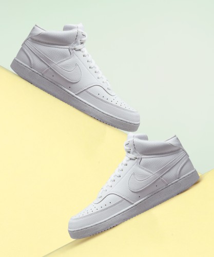 Nike white leather outlet shoes