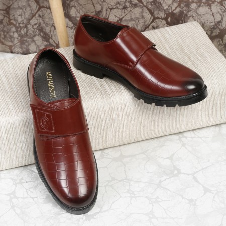 Buy LOUIS STITCH Men's Red Wine Wholecut Leather Shoes for Men 7 UK at  Amazon.in