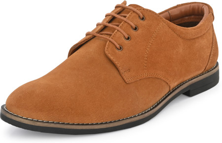 Buy Green Suede Leather Derby Formal Shoes online | Looksgud.in