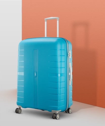 Buy VIP Unisex Blue Textured Cabin Trolley Suitcase - Trolley Bag for  Unisex 8735303 | Myntra