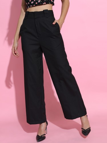 Stretchable Flared Trousers