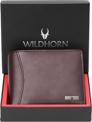 WildHorn Leather Wallet for Men I Top Grain Leather I RFID Protected I 11 Card Slots I 2 Transparent ID Windows I 1 Zipper Compartment