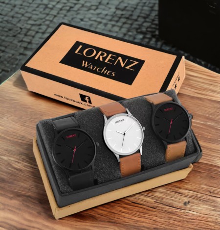 LORENZ Jet Black Analog Watch - For Men - Buy LORENZ Jet Black Analog Watch  - For Men MK-1048A Online at Best Prices in India