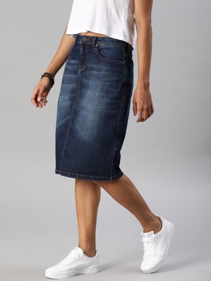 Knee length 2024 skirts flipkart