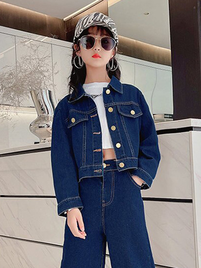 Girls jeans top jacket discount