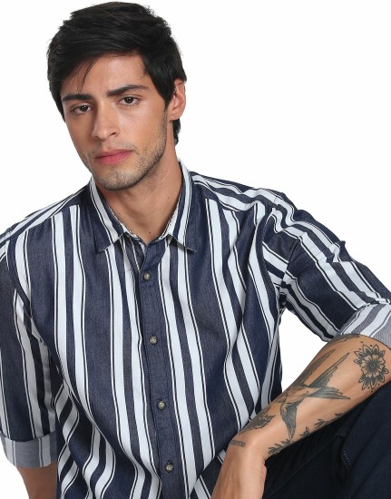 Vertical Striped Shirts - Buy Vertical Striped Shirts online at Best Prices  in India