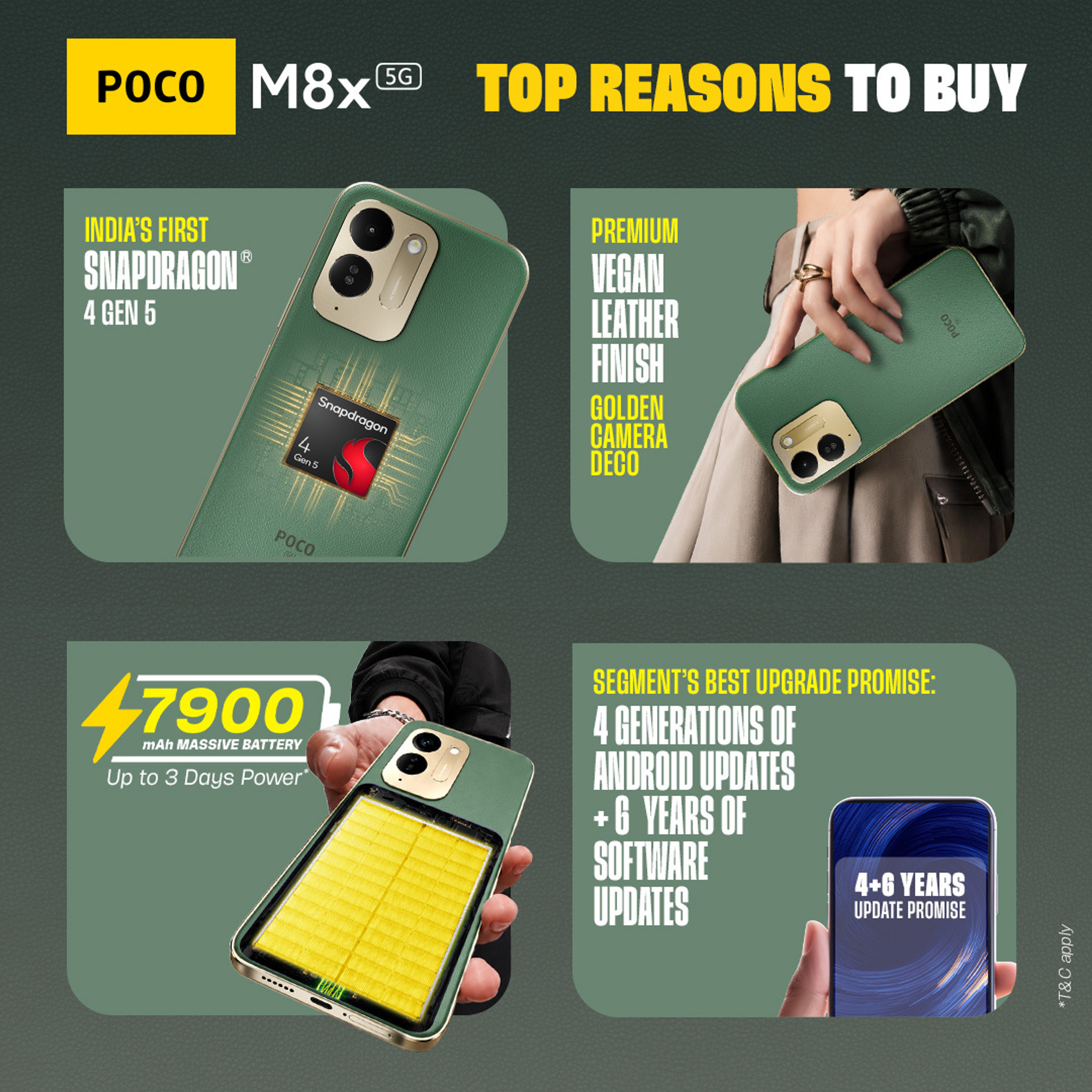 POCO M8x 5G Resmi: Snapdragon 4 Gen 5, Baterai 7.900 mAh, Harga Rp3 Jutaan 16 POCO M8x 5G tampak belakang
