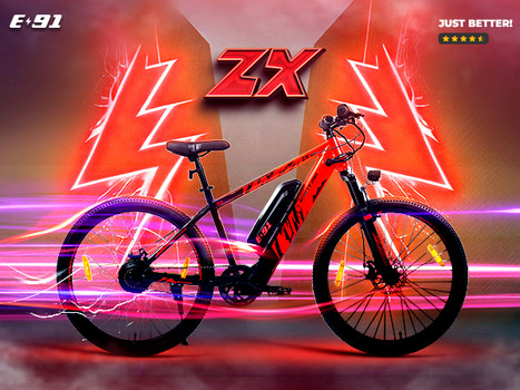 Ninety one ZX 10.4Ah Battery Front Suspension 250Watts IP65 BLDC