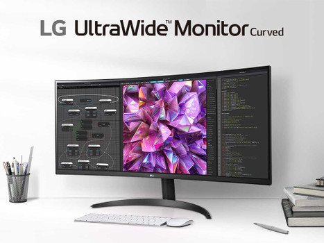 LG Ultra Wide Monitor 86.36 cm (34 inch) Curved WQHD LED Backlit IPS ...