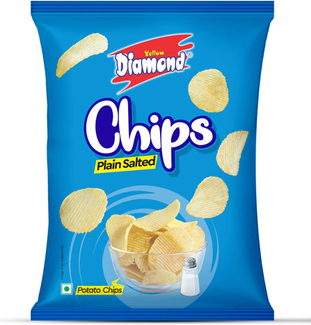 Yellow diamond Plain Salted Chips