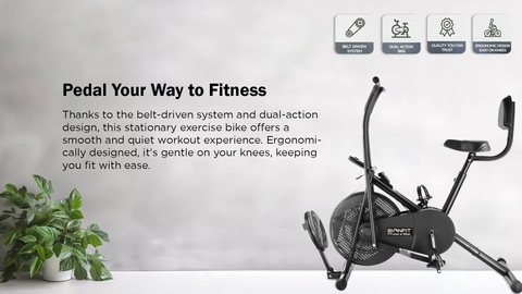 BIONFIT Air Cycle For Home Gym Curved Moving with Twister Back