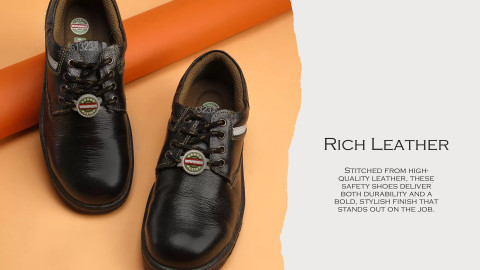 Liberty Steel Toe Genuine Leather Safety Shoe Price in India - Buy