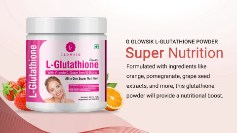 what is the difference between glutathione and glutamine G GLOWSIK L-GLUTATHIONE POWDER FOR HEALTHY & GLOWING SKIN WITH PLANT &  FRUIT EXTRACT Price in India