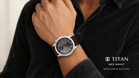 Titan Titan Wrist Wit Multifunction Brown Dial Brown LeatherStrap ...