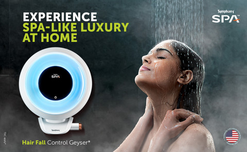 Symphony Spa 25 L Storage Water Geyser Hair Fall Control Smart