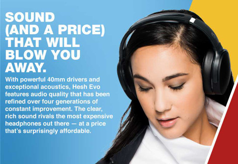 Skullcandy Hesh Evo Headphones,40mm drivers, 36Hr Playtime Rapid