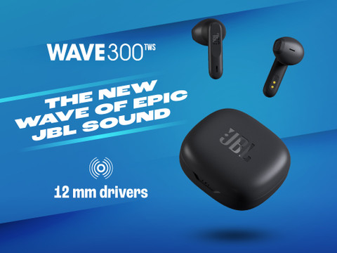 JBL Wave 300 TWS, 26Hr Playtime, Open-Ear Design, Epic Sound