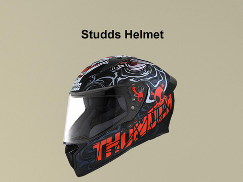 STUDDS THUNDER D9 DECOR WITH MIRROR VISOR Motorsports Helmet Buy