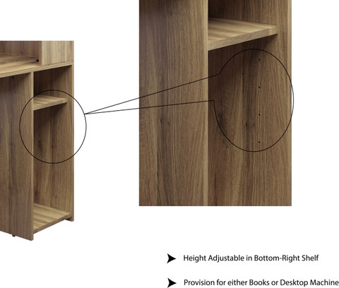 spacesbyU Oak Neo Study Table Engineered Wood Study Table Price in
