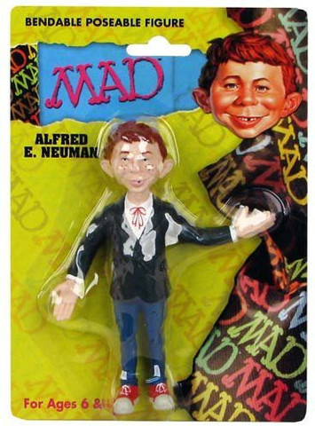 MAD マガジン Alfred E. Neuman フィギュアセット Wonderland Toys Alfred E Newman Bendable Mad Tv/Magazine