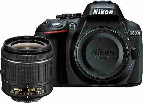 NIKON D5300 DSLR Camera Body with Single Lens: AF-P DX NIKKOR 18