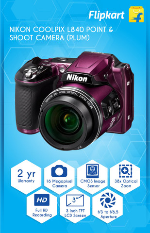 Flipkart.com | Buy NIKON L840 Point & Shoot Camera Online at best
