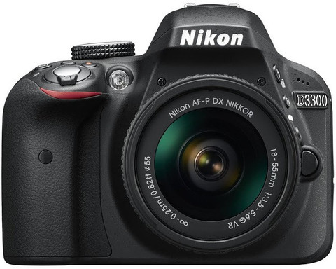 NIKON D3300 DSLR Camera Body with Single Lens: AF-P DX NIKKOR 18