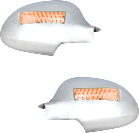 Speedwav 51386 Mirror Covers With Indicator Set Of 2 Chrome