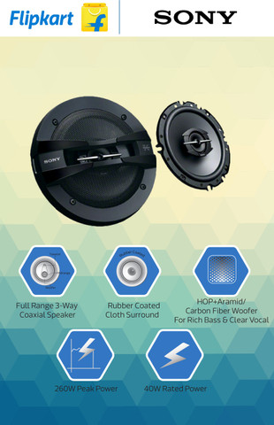 SONY Full Range XS-GTF16382 Coaxial Car Speaker Price in India