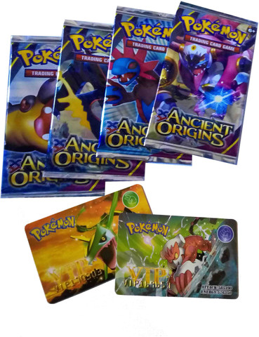 Switch Control Pokemon Ancient Origins VIP credit card (4 packs with 1 card  each) - Pokemon Ancient Origins VIP credit card (4 packs with 1 card each)  . shop for Switch Control products in India. | Flipkart.com