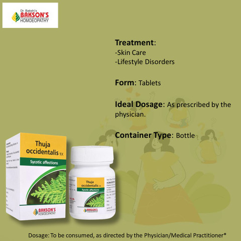 Bakson's Homoeopathy Thuja Occidentalis 1X Tablets Price in India - Buy  Bakson's Homoeopathy Thuja Occidentalis 1X Tablets online at Flipkart.com