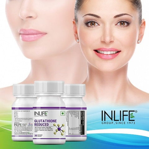 inlife glutathione INLIFE L Glutathione Skin Whitening Capsule 500mg for Women Men, 30  Vegetarain Capsules Price in India