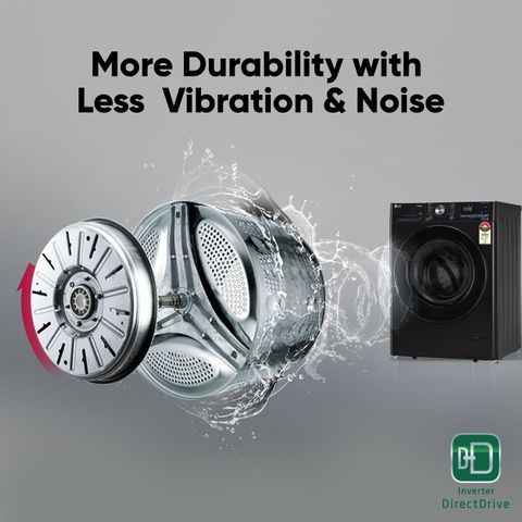 LG 12 kg 5 Star, AI Direct Drive Technology, Wi-Fi Enabled, Steam Wash ...