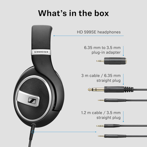 Sennheiser HD 599 SE open-back headphones with wide sound, comfy