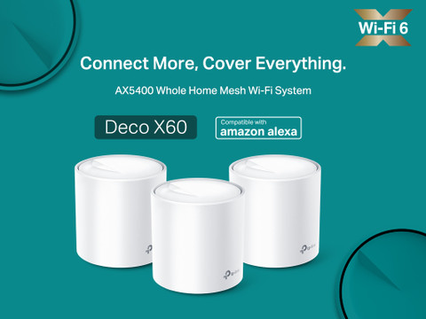 TP-Link Deco X60 AX300 メッシュWi-Fi 3パック TP-Link Deco X60 AX3000 Whole Home Mesh Wi-Fi 6 System, Up to