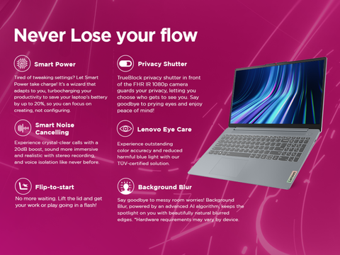 Lenovo IdeaPad Slim Backlit Intel Core i5 12th Gen 12450H (16