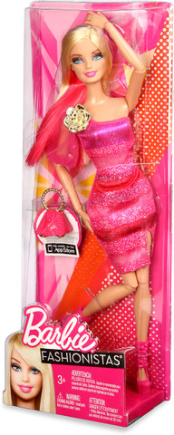 BARBIE Fashionista Barbie Hot Pink Dress Doll - Fashionista Barbie Hot Pink  Dress Doll . Buy Barbie toys in India. shop for BARBIE products in India.  Toys for 2 - 5 Years Kids. | Flipkart.com