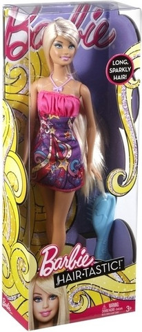 Big Hair Barbie Doll Fashionista Barbie Totally Hair Doll With Butterfly Theme, Cool Clips,  Extra-Long Hair 15 Styling Accessories