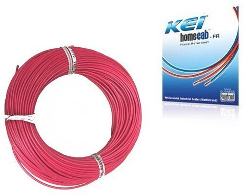 KEI PVC, FR PVC 1 sq/mm Red 90 m Wire Price in India - Buy KEI PVC