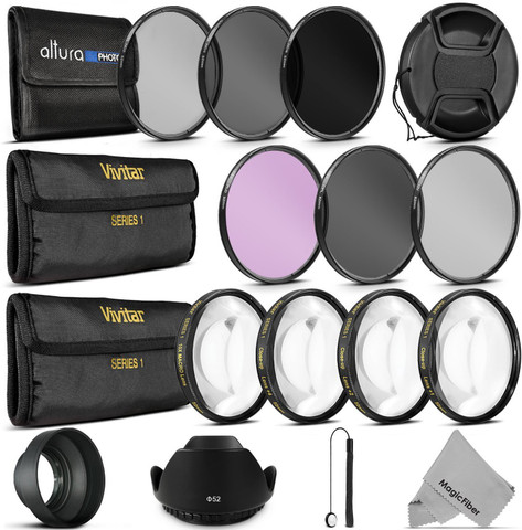Goja 52Mm Complete Lens Filter Accessory Kit For Nikon Dslr Camera