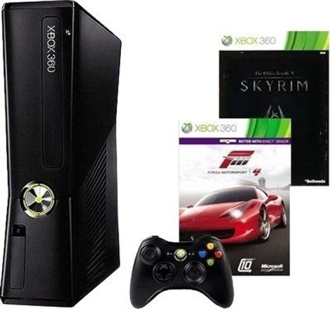 MICROSOFT Xbox 360 250 GB with Forza 4, Skyrim: Elder Scrolls V