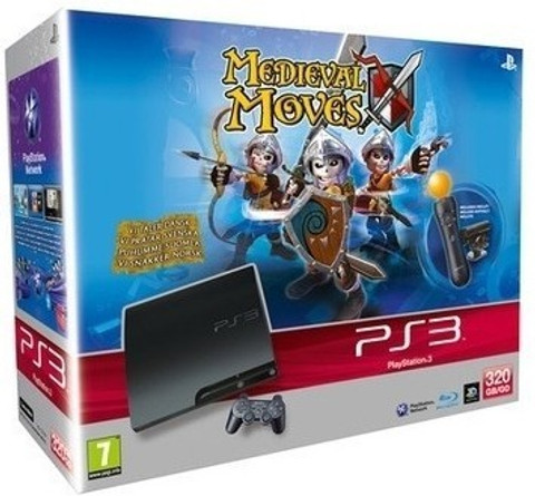 PlayStation ３ SONY PlayStation 3 (PS3) 320 GB with Medieval Moves Pack Price in