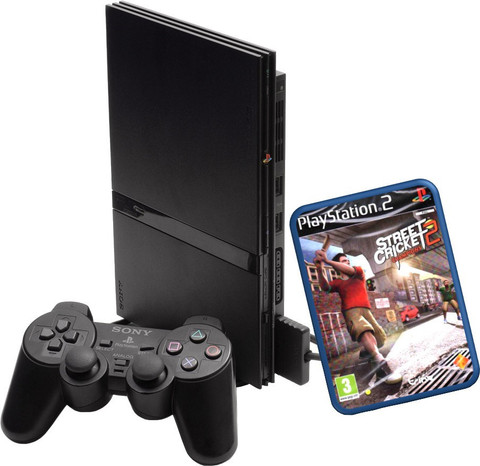 プレイステーション2 SONY PlayStation 2 (PS2) 8 MB with Street Cricket 2 Price in India