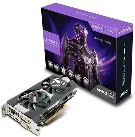 Sapphire Radeon Dual-X R9 270X with Boost OC 2 GB DDR5 2 GB AMD