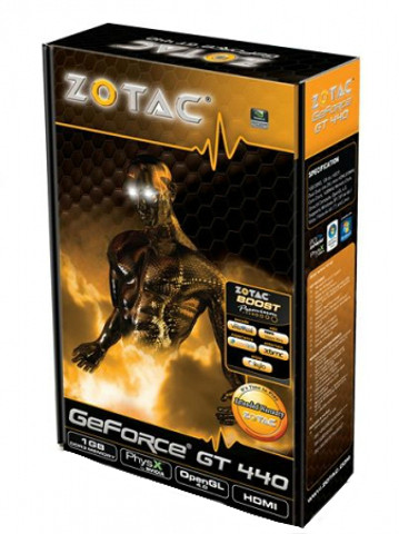 ZOTAC Geforce GT440 DDR3 1 GB NVIDIA Chipset 128 bit 810 MHz
