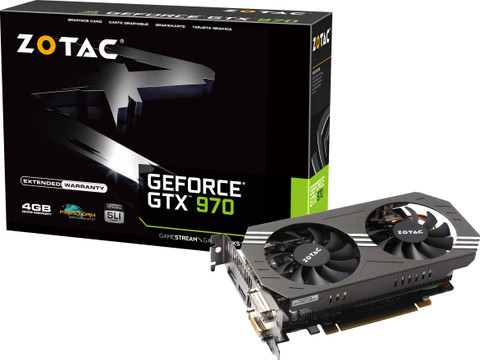 GF-GTX970-E4GB/OC/SHORT ZOTAC GeForce GTX 970 GDDR5 4 GB NVIDIA