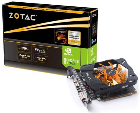 ZOTAC GT 740 2GB DDR5 2 GB NVIDIA Chipset 128 bit 993 MHz Graphics