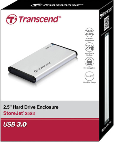 Transcend StoreJet 25S3 2.5 inch SSD & HDD Enclosure Price in