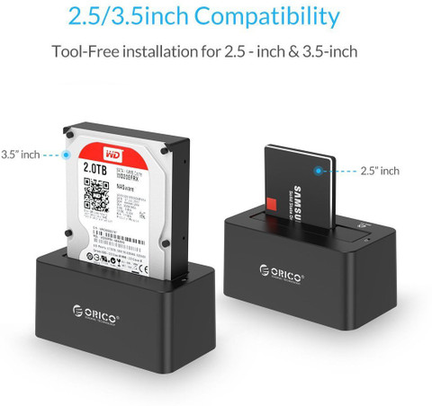 ORICO USB 3.0 2.5OR 3.5 Inch SATA Hard Drive Dock 3.5 inch Shock